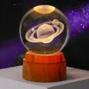 Lamp. Esfera de Vidrio GIRATORIA - Saturno (8cm)