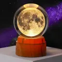 Lamp. Esfera de Vidrio GIRATORIA - Luna Llena (8cm)