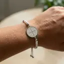 Pulsera de Acero Inox  San Benito Plateada 