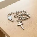 Rosario de Acero Inox. Virgen Maria (47cm)   